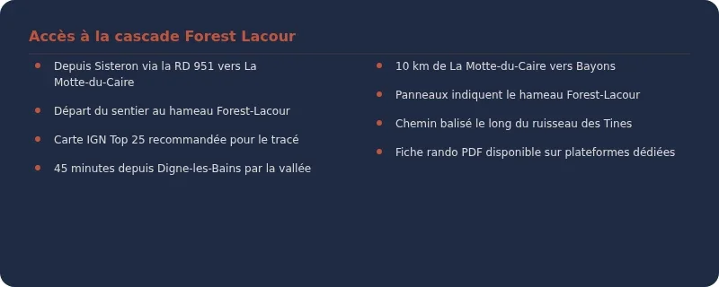 Infographie cascade forest lacour