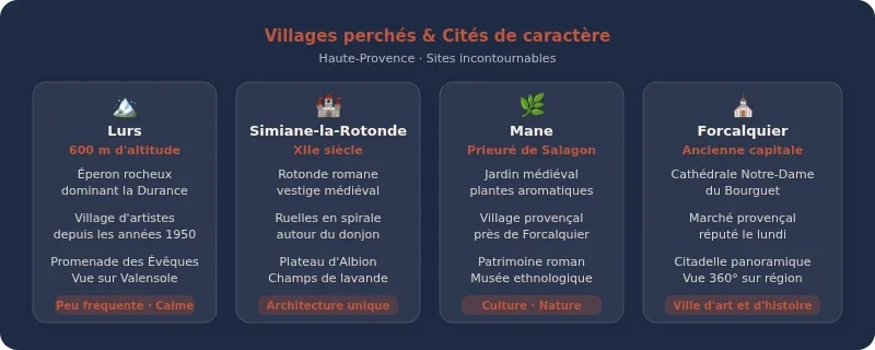 Infographie les plus beaux villages des alpes de haute provence