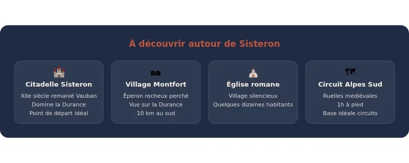 Infographie beaux villages autour de sisteron
