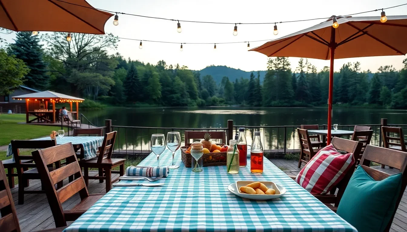 Restauration et services sur place - lac des vannades